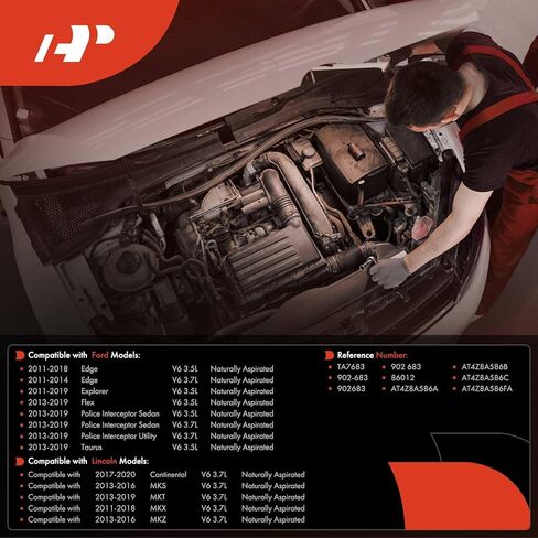 مجموعة مبيت منظم حرارة سائل تبريد المحرك A-Premium متوافقة مع Ford/Lincoln - Explorer، Edge، Taurus، MKZ، MKX، Flex، MKS، MKT، Police Interceptor Sedan in Kuwait