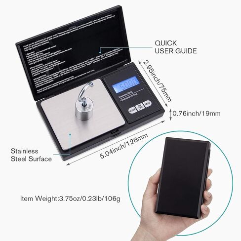 HMKIS Diamond Tester + 200g/0.01g Jewelry Scale＋30X Mini LED Magnifying, Powered by USB or 9V Battery, Adaptable to Different Operating Environments and Stable Operation of Dynamic Algorithms in Kuwait