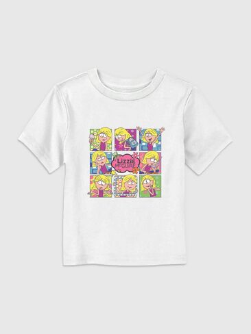 تي شيرت Old Navy Lizzy McGuire Multi Lizzie Graphic للأطفال الصغار - أبيض in Kuwait