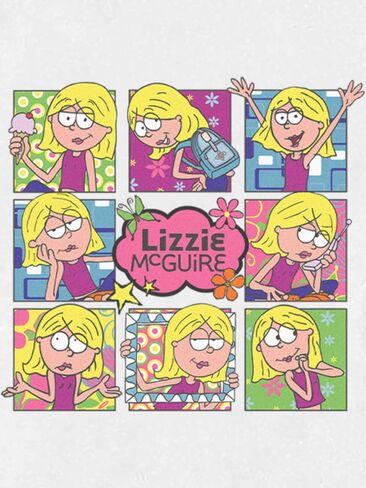 تي شيرت Old Navy Lizzy McGuire Multi Lizzie Graphic للأطفال الصغار - أبيض in Kuwait