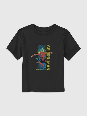 Old Navy Spider-Man - تي شيرت برسومات يوم جديد تمامًا للأطفال الصغار - أسود in Kuwait