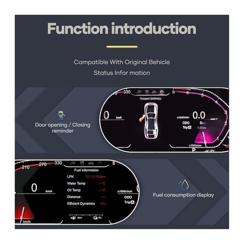 لوحة القيادة الرقمية 12.3 بوصة متوافقة مع BMW MINI 2014-2023 سنة لوحة القيادة LCD عداد السرعة أداة قمرة القيادة الافتراضية in Kuwait