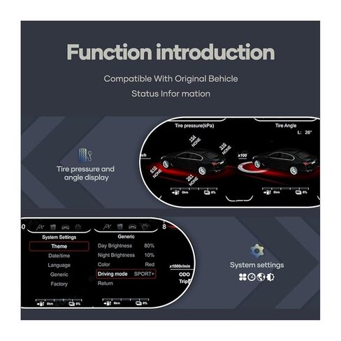 لوحة القيادة الرقمية 12.3 بوصة متوافقة مع BMW MINI 2014-2023 سنة لوحة القيادة LCD عداد السرعة أداة قمرة القيادة الافتراضية in Kuwait