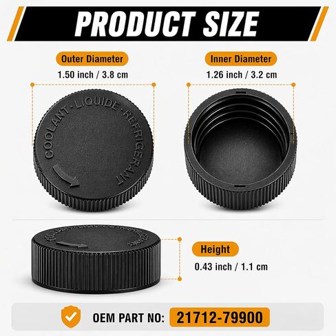4PCS Coolant Reservoir Cap Replacement OEM# 21712-79900 - Radiator Overflow Coolant Reservoir Tank Cap Compatible with Nissan Murano, Rogue, Versa, Quest & Infiniti EX35, FX37, G35, M35 in Kuwait