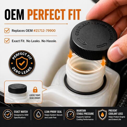 4PCS Coolant Reservoir Cap Replacement OEM# 21712-79900 - Radiator Overflow Coolant Reservoir Tank Cap Compatible with Nissan Murano, Rogue, Versa, Quest & Infiniti EX35, FX37, G35, M35 in Kuwait