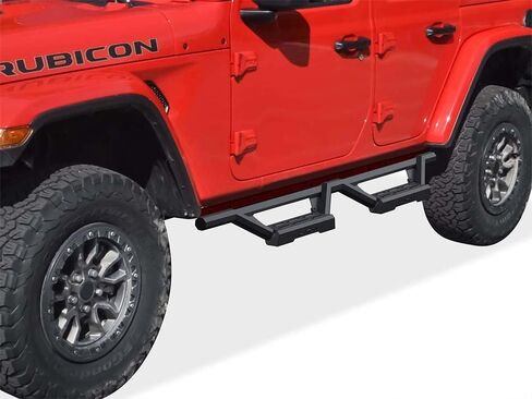 Tuxtreme الفولاذ المقاوم للصدأ أنابيب Nerf Bars Drop Steps Rock Guards متوافق مع Jeep Wrangler JL 4Dr 18-26 in Kuwait