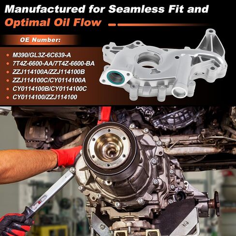 M390/GL3Z-6C639-A Engine Oil Pump 3.5L 3.7L for Ford Edge Expedition Explorer F-150 Flex for Mustang Police Interceptor Taurus Transit 150 250 350 Replace No.7T4Z-6600-AA/CY0114100 in Kuwait