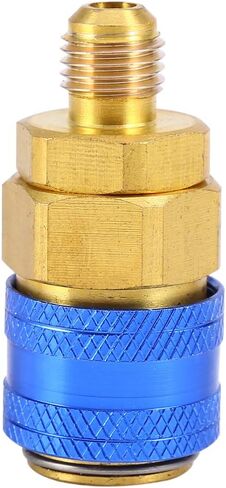 banapoy Solid Brass Auto Car Quick Coupler Connectors for R134a Refrigeration Tank, Leakfree Connection, for A/C Diagnosis & Charging in Kuwait