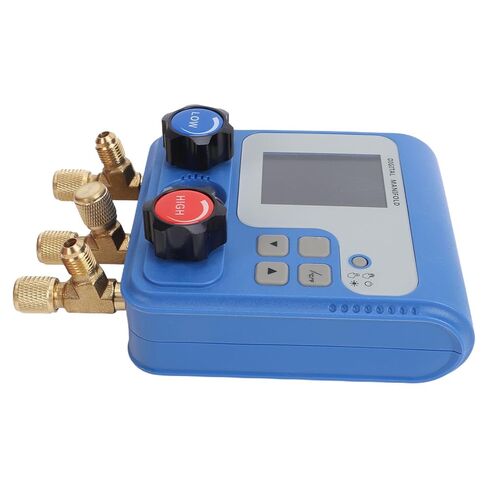 GOWENIC Multifunctional HVAC Dual Digital Manifold Gauge: Wide Refrigerating Fluid Compatibility for HVAC Auto AC Systems Temperature Pressure Test in Kuwait