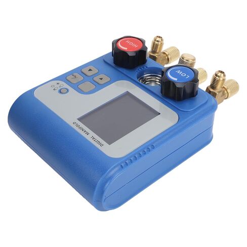 GOWENIC Multifunctional HVAC Dual Digital Manifold Gauge: Wide Refrigerating Fluid Compatibility for HVAC Auto AC Systems Temperature Pressure Test in Kuwait