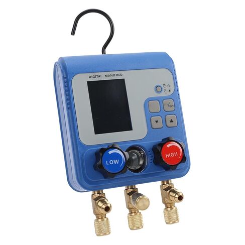 GOWENIC Multifunctional HVAC Dual Digital Manifold Gauge: Wide Refrigerating Fluid Compatibility for HVAC Auto AC Systems Temperature Pressure Test in Kuwait