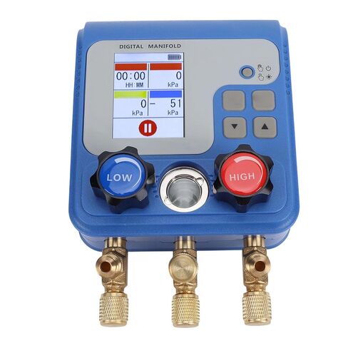 GOWENIC Color LED Digital HVAC Manifold Gauge with 94 Refrigerants for Accurate System Diagnostics and Maintenance in Kuwait