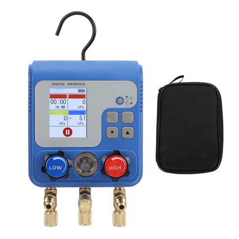 GOWENIC Color LED Digital HVAC Manifold Gauge with 94 Refrigerants for Accurate System Diagnostics and Maintenance in Kuwait