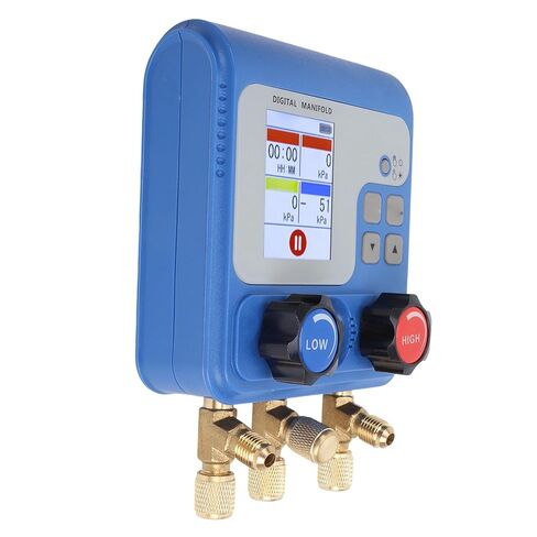 GOWENIC Color LED Digital HVAC Manifold Gauge with 94 Refrigerants for Accurate System Diagnostics and Maintenance in Kuwait