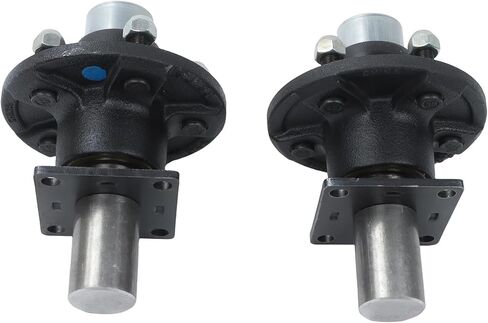 labwork Pre-Assembled Pre-Lubricated 5 on 4.5 Inch Trailer Hub Assembly and #84 Spindle with Flange Set of 2 in Kuwait