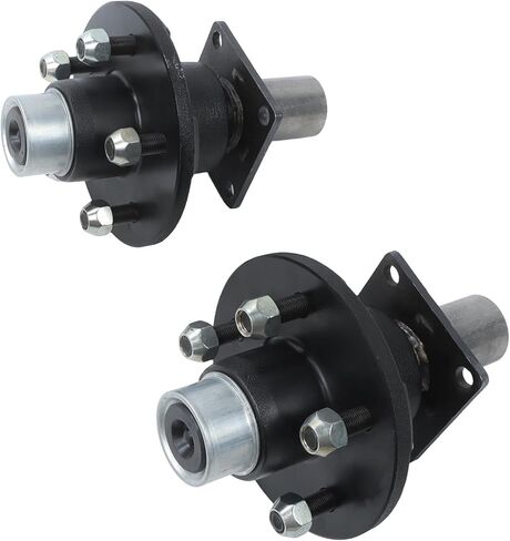 labwork Pre-Assembled Pre-Lubricated 5 on 4.5 Inch Trailer Hub Assembly and #84 Spindle with Flange Set of 2 in Kuwait