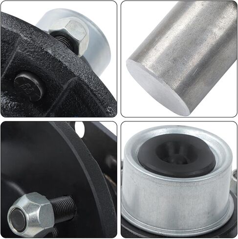 labwork Pre-Assembled Pre-Lubricated 5 on 4.5 Inch Trailer Hub Assembly and #84 Spindle with Flange Set of 2 in Kuwait