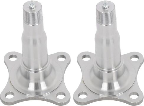 2 Sets Weld On Trailer Round Spindle #84 with 4-Hole Brake Flange for 3500 lbs Trailer Axle in Kuwait
