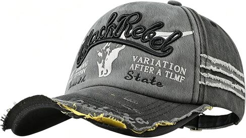 Washed Distressed Cotton Baseball Cap Unisex Adjustable Snapback Trucker Hat in Saudi Arabia