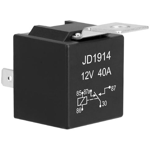 JD1914 مرحل السيارة 12/24 فولت 40 أمبير 4/5 دبوس SPDT مفتاح السيارة ومرحل مقاوم للماء لشاحنة قارب جرار دراجة نارية (5P 24 فولت) in Kuwait