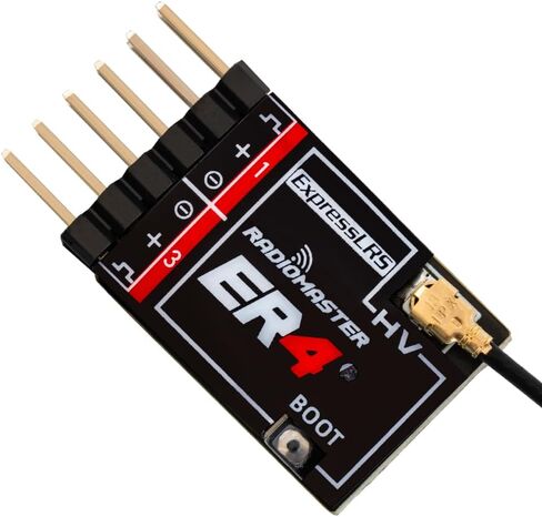 جهاز استقبال Radiomaster ER4 2.4 جيجا هرتز ELRS 4CH PWM قياس الجهد المنخفض عن بعد تحديث Wi-Fi لطائرة F3P RC/الأجنحة الثابتة/سيارات RC/القوارب in Kuwait