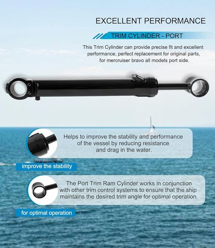 Power Trim, Tilt Ram Cylinder Port Replacement Part for MerCruiser Bravo 1 2 3 X1 X2 X3 X4S XZ - Replaces 98703A26 8M0108279 (9B-121-02) in Kuwait