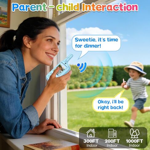Video Walkie Talkies for Kids – Rechargeable Kids Walkie Talkies 2 Pack with Voice Changer & Cartoon Avatar, 1000 ft Range, Fun Toys for Outdoor Camping, Hiking, Birthday Gift for Boys Girls Ages 3-12 in Kuwait