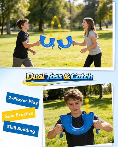 Juggling Skill Game with Upgraded U-Shaped Tube, 3 Solid Practice Balls, Beginner-Friendly Hand-Eye Coordination Challenge Toy for Indoor and Outdoor Play in Kuwait