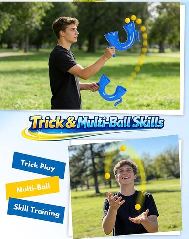Juggling Skill Game with Upgraded U-Shaped Tube, 3 Solid Practice Balls, Beginner-Friendly Hand-Eye Coordination Challenge Toy for Indoor and Outdoor Play in Kuwait