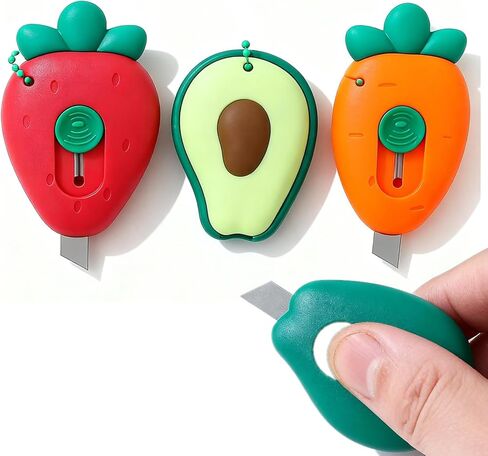 3Pcs Mini Retractable Utility Knife – Box Cutter/Letter Opener, Portable for Office/DIY Crafts, Practical Daily Cutting Tool​ in Kuwait