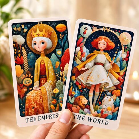sishui Storybook Fable Tarot Deck, 78 Cards, Paper, 2.7 x 4.7 Inch, Fairytale Style, for Beginners and Experienced Readers in Kuwait