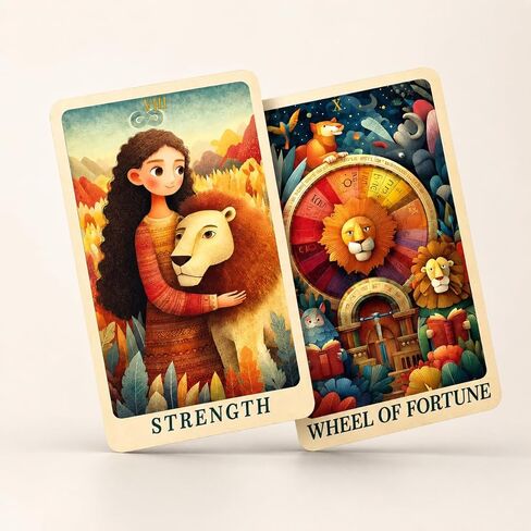 sishui Storybook Fable Tarot Deck, 78 Cards, Paper, 2.7 x 4.7 Inch, Fairytale Style, for Beginners and Experienced Readers in Kuwait