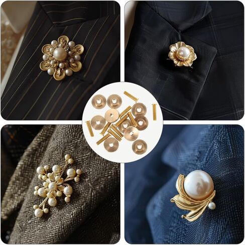 COHEALI 10sets Crafting Badge Fixator Kit Screw Caps and Pin Backs Metal Badge Accessories for Pins Hats and Enamel Crafts in Kuwait