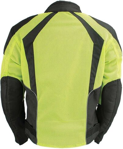 Milwaukee Leather MPL2793 High Vis Green with Black Armored Textile Motorcycle Jacket for Women - All Season Mesh Jacket in Kuwait