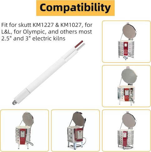 SK1515 Kiln Thermocouple Replace for Shutt Electric Pottery KM1227 KM1027 and Most 2.5" or 3" K Type Ceramic Thermocouple, Clay Microwave Kiln Thermocouple for 8 Gauge Kiln, 6 Inch in Kuwait