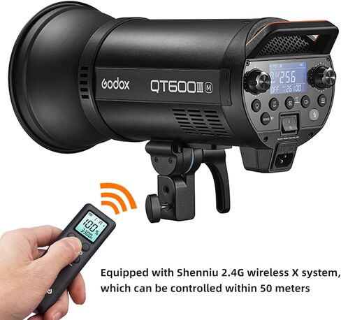 مجموعة إضاءة فلاش Godox QT400IIIM 400Ws Studio Monolight Strobe Flash مع ضوء USB، نظام X لاسلكي 2.4G، HSS 1/8000s، إعادة تدوير 0.01-0.9s، مصباح تشكيل 5600K، حامل بوينز للتصوير الفوتوغرافي في الاستوديو in Saudi Arabia