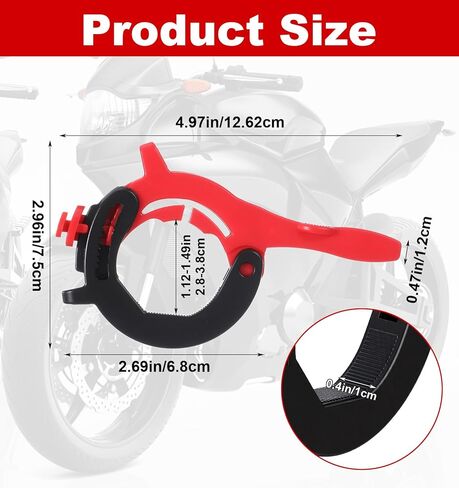 Motorcycle Throttle Lock, Throttle Lock Cruise Control Motorcycle Adjustable 1.18"-1.57" Clamp for Hand Fatigue Reduction Compatible with Most Handlebars for Long Rides in Kuwait