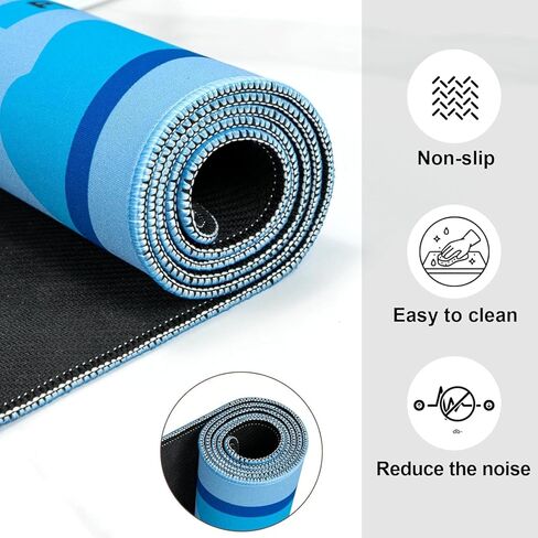 31.5" x 31.5" Mahjong Mat for Table with American Rules Printed, Non-Slip Noise Reduction Mah Jongg Mat with Carrying Bag & 3 Dice for Card, Board, Poker, Tile Games, Dominoes (Blue) in Kuwait