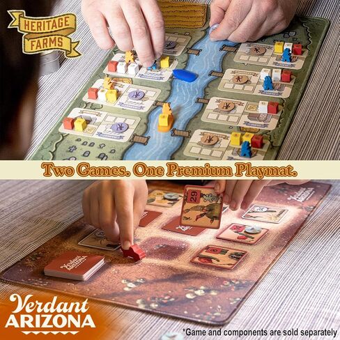 بساط لعب إستراتيجية مزدوج الجوانب من Galen's Games، بساط لعب من النيوبرين TCG للمزارع التراثية وأريزونا الخضراء، بساط ألعاب بطاقات مقاس 16 × 10، بساط لعب ناعم in Kuwait