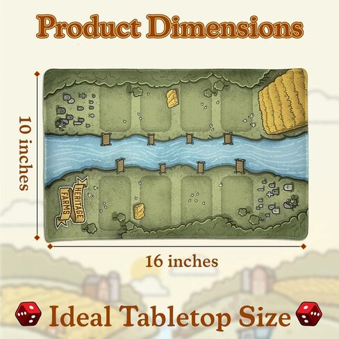 بساط لعب إستراتيجية مزدوج الجوانب من Galen's Games، بساط لعب من النيوبرين TCG للمزارع التراثية وأريزونا الخضراء، بساط ألعاب بطاقات مقاس 16 × 10، بساط لعب ناعم in Kuwait