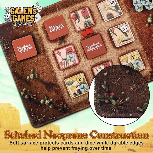 بساط لعب إستراتيجية مزدوج الجوانب من Galen's Games، بساط لعب من النيوبرين TCG للمزارع التراثية وأريزونا الخضراء، بساط ألعاب بطاقات مقاس 16 × 10، بساط لعب ناعم in Kuwait
