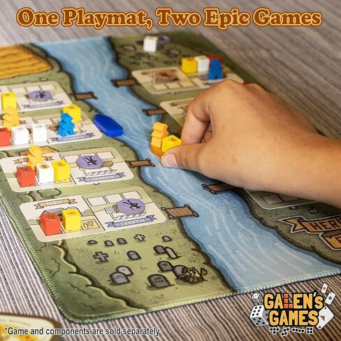 بساط لعب إستراتيجية مزدوج الجوانب من Galen's Games، بساط لعب من النيوبرين TCG للمزارع التراثية وأريزونا الخضراء، بساط ألعاب بطاقات مقاس 16 × 10، بساط لعب ناعم in Kuwait