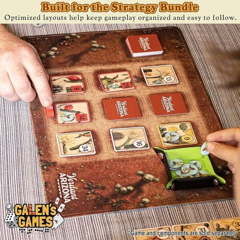 بساط لعب إستراتيجية مزدوج الجوانب من Galen's Games، بساط لعب من النيوبرين TCG للمزارع التراثية وأريزونا الخضراء، بساط ألعاب بطاقات مقاس 16 × 10، بساط لعب ناعم in Kuwait