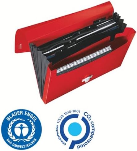 Recycled Household File 5 Compartments Made of Recycled PP Red Pack of 5 in Kuwait