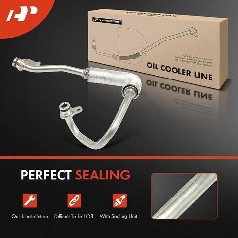 A-Premium Turbocharger Coolant Return Line Compatible with BMW 335i 2007-2011 3.0L, 335i xDrive 2009-2011 3.0L, Z4 2009-2016 3.0L, 3.0L in Kuwait