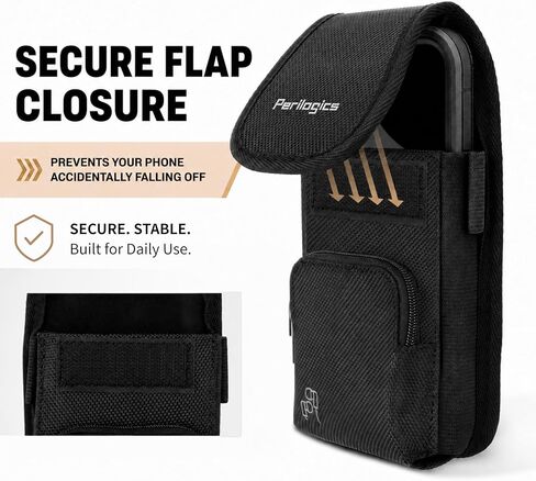 Perilogics Molle Tactical Pouch Phone Holster. Fits Phone with Case on iPhone 15 Pro Max, 15 Plus, iPhone 13, 13 Pro Max; Samsung S20 Plus, Note 9, S10 Plus, S9 Plus; Pixel 3 XL. in Saudi Arabia
