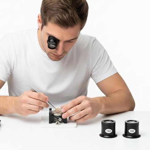 5 قطع مجوهرات العدسة المحمولة أحادية المجوهرات Loupes 5X 10X 15X 20X 30X مجوهرات المكبر عدسة مكبرة للمجوهرات الساعات ساعة عملة ختم النسيج إصلاح الدوائر البصرية in Kuwait