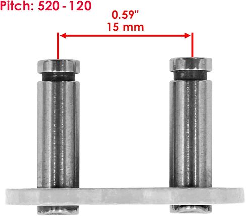 Caltric 520 Chain Master Link Compatible with Motorcycle Bike ATV Connecting Link White/Qty 4 in Kuwait