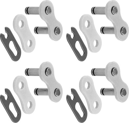 Caltric 520 Chain Master Link Compatible with Motorcycle Bike ATV Connecting Link White/Qty 4 in Kuwait