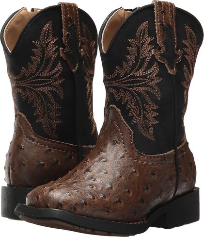 ROPER Infant Boys Cowbaby Daniel Embroidery Round Toe Casual Boots Mid Calf - Black, Brown in Saudi Arabia